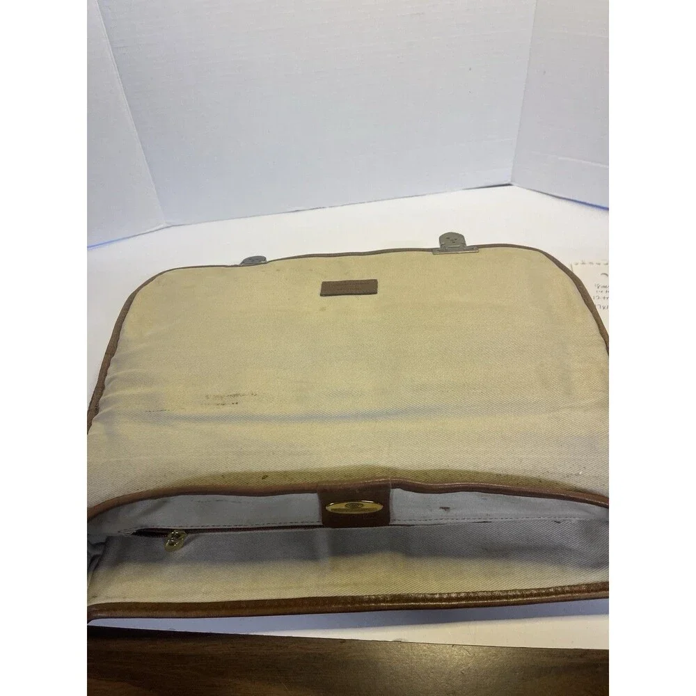 Vintage Georgetown Italy Messenger Bag Laptop Briefcase Leather Boho Emo Hipster